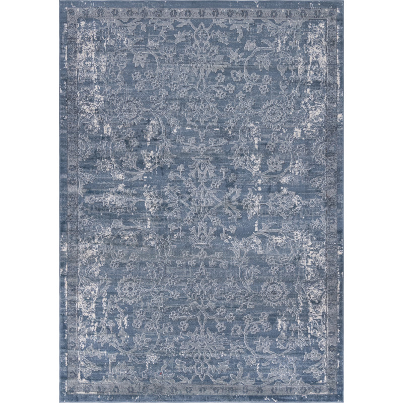 Charters Towers Oriental Blue Area Rug, Rectangle 7'1" x 10'