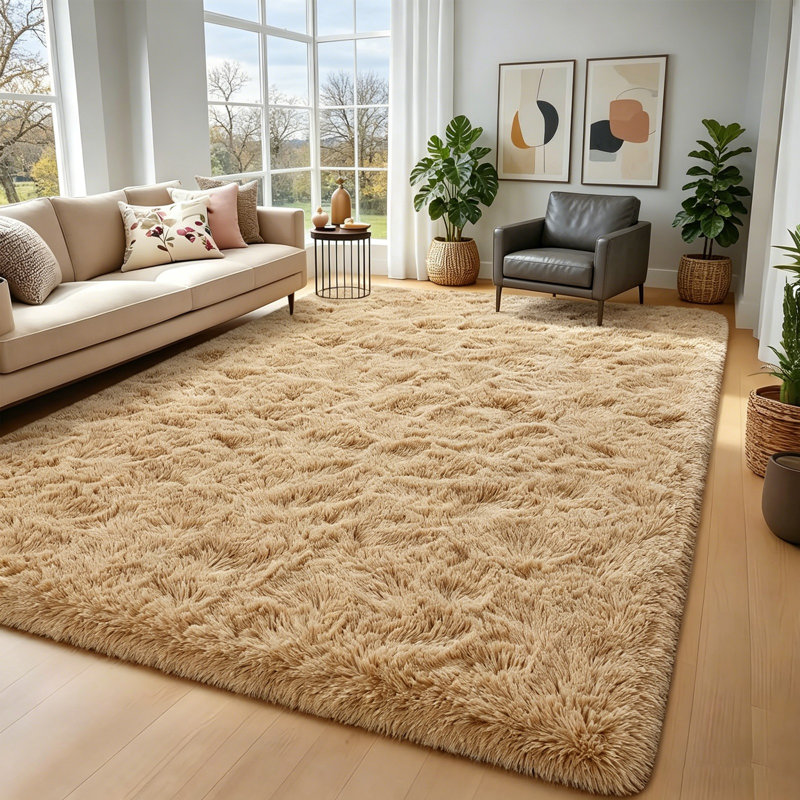 Aalieyah Deep Pile Fluffy Shaggy Area Rug for Indoor Use camel, 200*300cm
