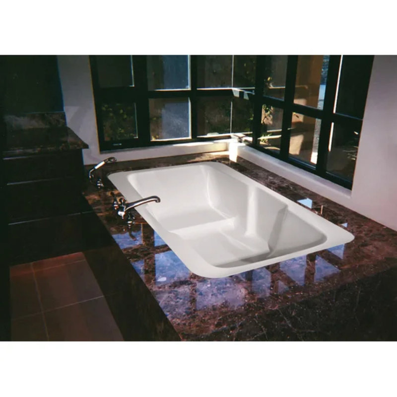 Victoria 72.5'' L Soaking Bathtub, White, Matte Black