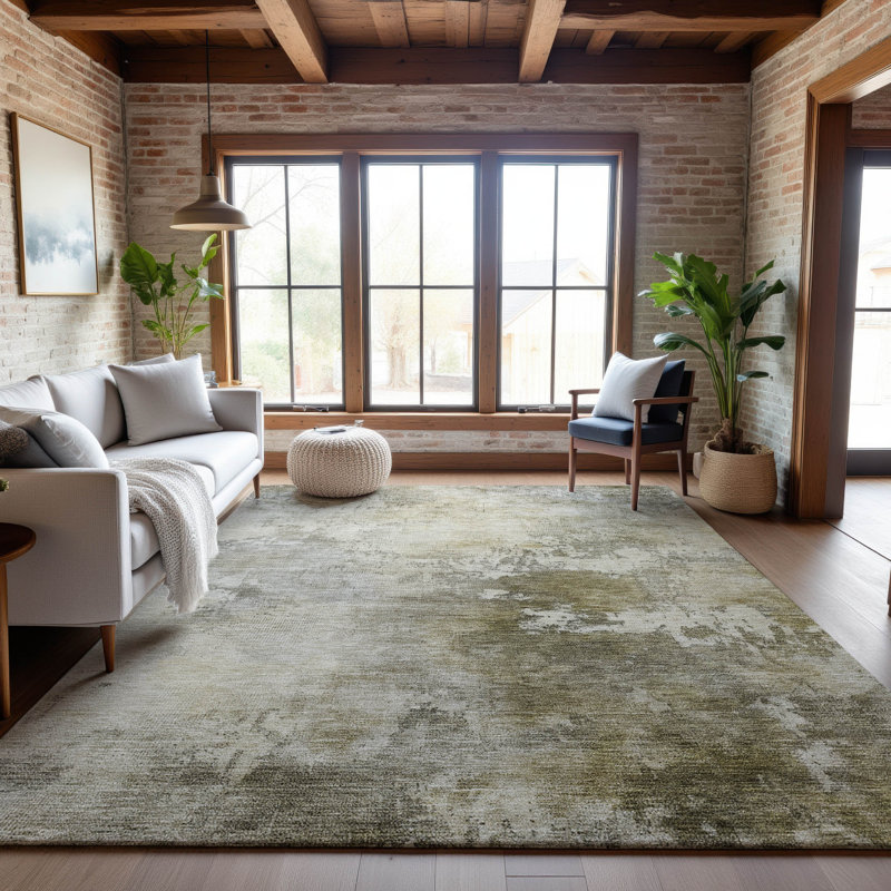 Premium Machine Washable Gurubaksh AMF1158 Abstract Rug, Rectangle 5 pi x 7 pi 6 po