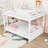 Queen Over Queen Wooden Bunk Bed With Ladder-1728616023