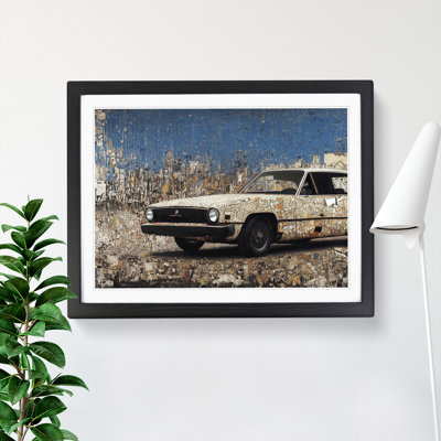 XH1022-7595X Rusted Car - Single Picture Frame Painting