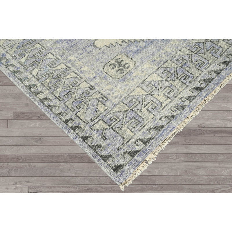 Tapis unique gris / lavande / gris anthracite 2 pi 8 po x 6 pi 5 po Malkhas