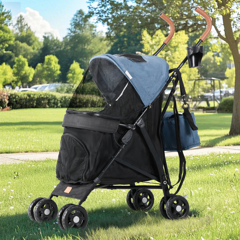 Foldable Pet Stroller, Blue