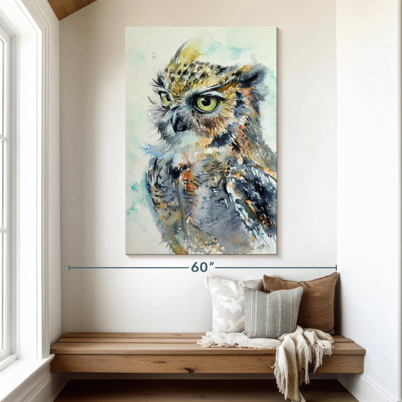 Hibou fier Brampt, H 51 po x l 34 po
