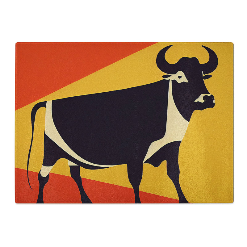 Cow Abstract Vol.3  Glass Chopping Board
