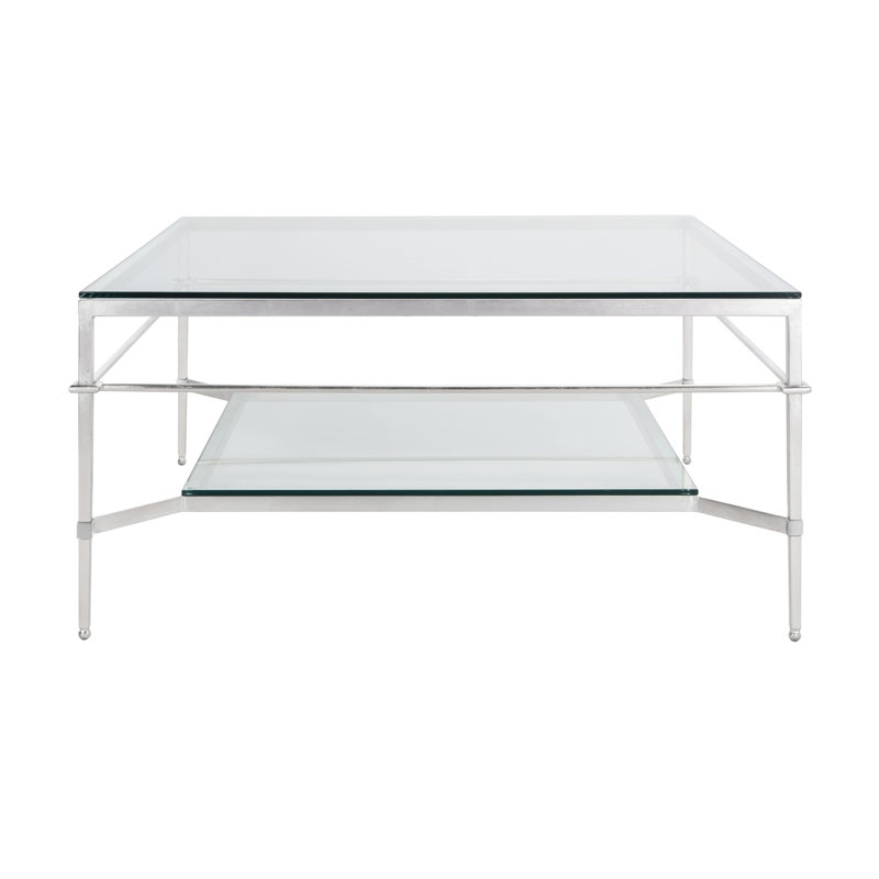 Vera Glass Coffee Table, Silver
