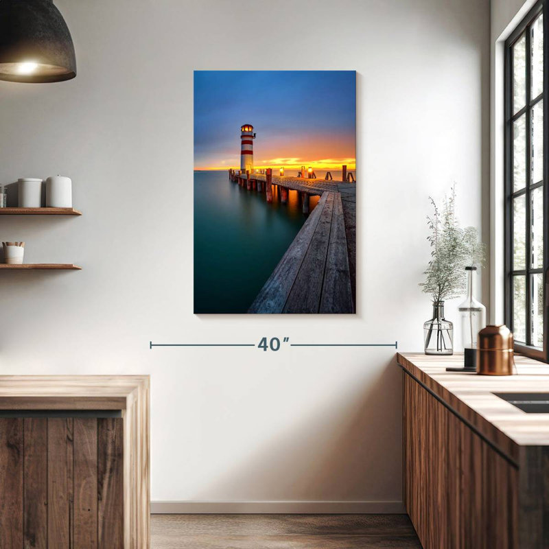 Jetée du phare Aletra Podersdorf, H 39 po x l 26 po