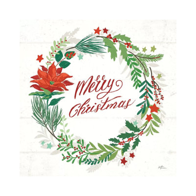Holiday Joy I Merry Christmas by Janelle Penner - Wrapped Canvas Print