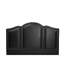 Lit double noir, similicuir innovant, cadre en bois massif et composite, assemblage requis
