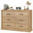 Commode double 6 tiroirs l 47,2 po Ilfracombe, commode 6 tiroirs style campagnard