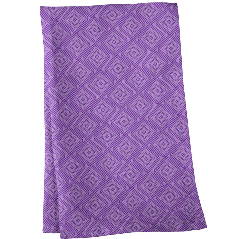 Serviette de thé à labyrinthe carré, Sergé de coton, Violet