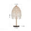 Lampe de table - Accent en cristal élégant de 19 po (H), conception en cascade rétro, abat-jour en perles de cristal en forme de goutte de cristal, base texturée en marbre