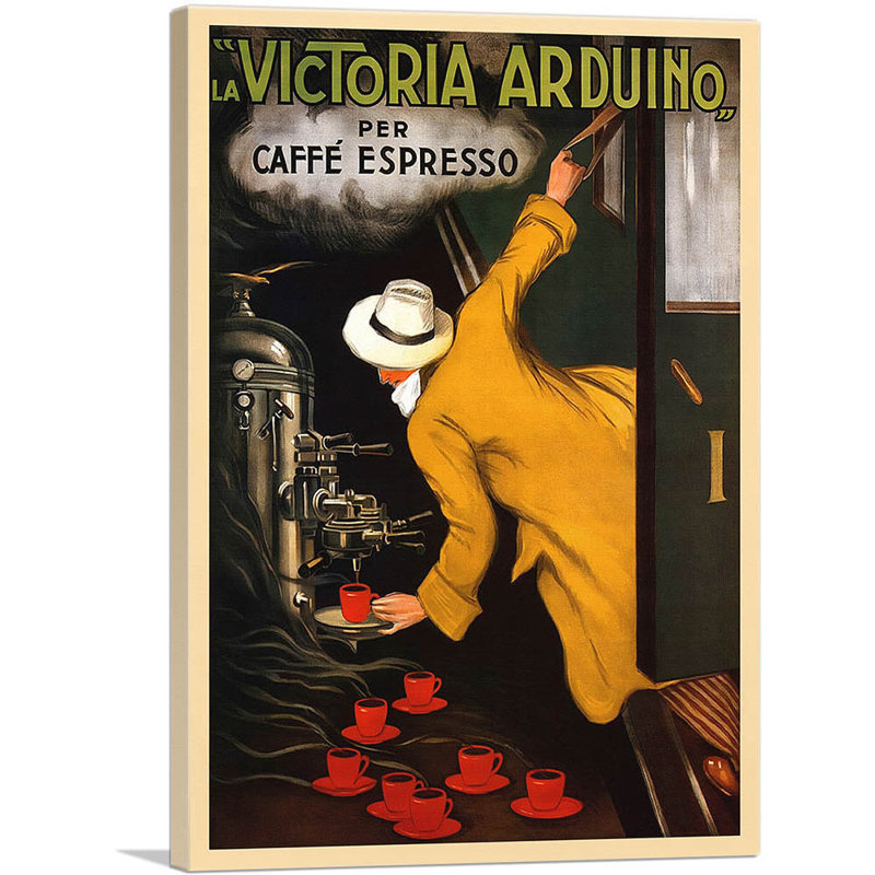 " La Victoria Arduino Caffe Expresso 1922 " by Leonetto Cappiello, 26" H x 18" W x 1.5" D