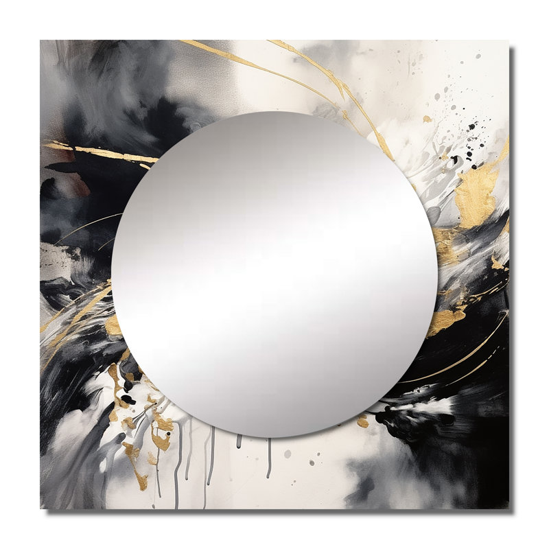 Osose - Miroir mural géométrique moderne pour salon, 29 po x 29 po