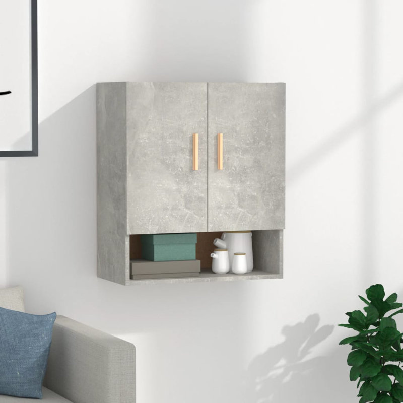 Kamyrah Wall Bathroom Storage, Concrete Grey