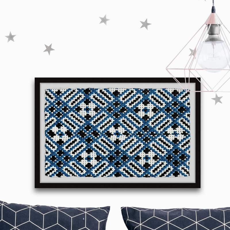 Contrasting Patterns - Single Picture Frame Print, 61cm H x 91cm W x 3.81cm D