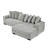 Corduroy Tufted Upholstered Sleeper Sectional Sofa, L-Shaped Modular Convertible Sofa,Can Freely Change The Position of The Footrests-378742989