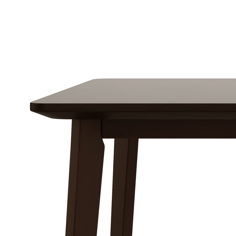 Table de salle à manger rectangulaire 47 "en bois massif pour 4 personnes, table de ferme rustique avec pieds fuselés