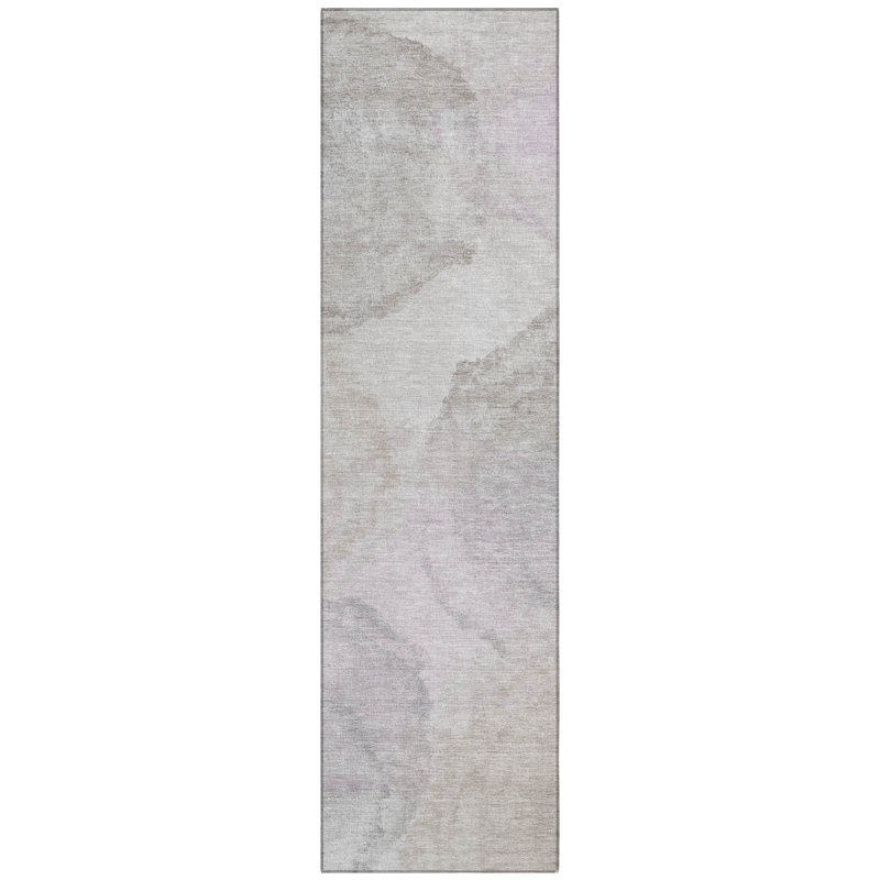 Machine Washable Indoor/Outdoor Chantille ACN2443 Casual Rug, 2'3" x 7'6" Runner, Beige