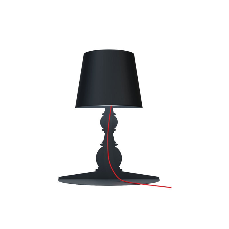 Adilyne Table Lamp, 45cm H x 36cm W x 11.5cm D, Black