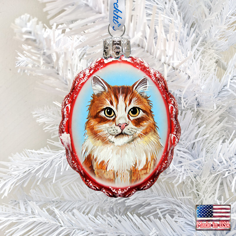 3'' Glass Holiday Shaped Ornament