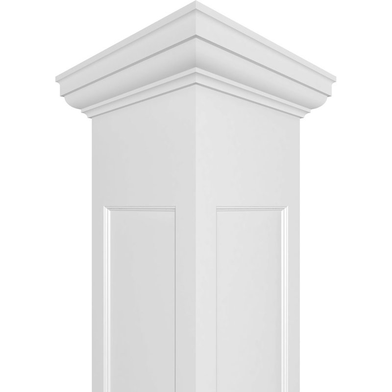 Ensemble de colonnes encastrées carrées classiques en PVC Craftsman Classic, H 108 po x l 7,63 po