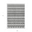 Tapis gris anthracite et argenté quadrilobe 9 'X 12'
