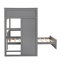Lit mezzanine simple avec lit autonome, tablettes, bureau et garde-robe gris-373898186-373898187