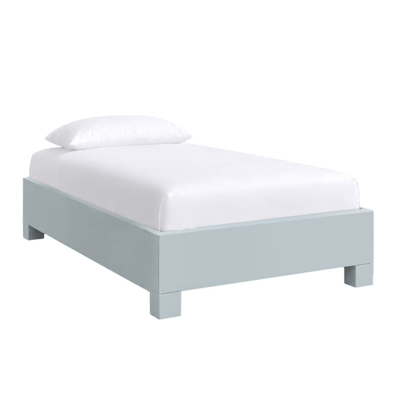 Cadre de lit standard 16 po, Simple, Bleu clair