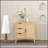 Modern Rattan Wood Dresser With Spacious Drawers And Adjustable Shelf For Versatile Storage In Any Room