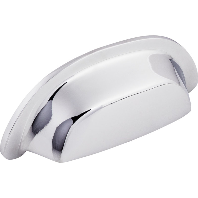 Aspen II 3" Center to Center Cup/Bin pull, Polished Chrome