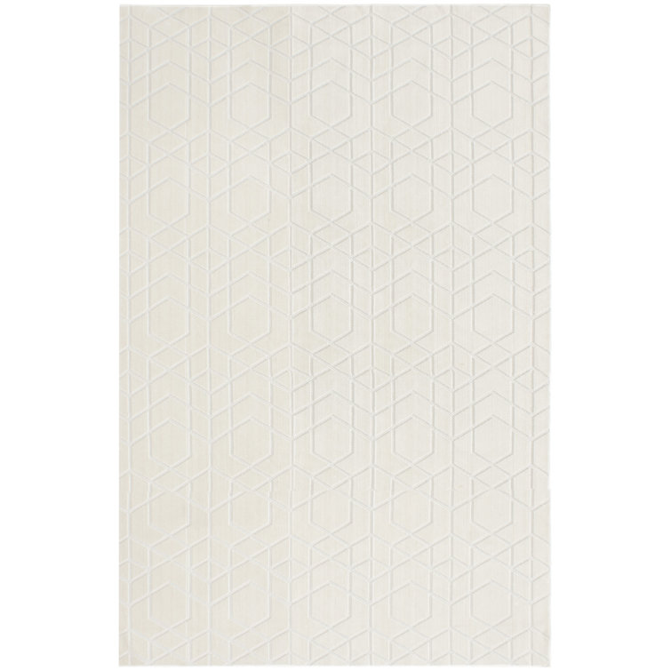 Nourison Washable Charm 3' x 5' Ivory Modern Indoor Rug