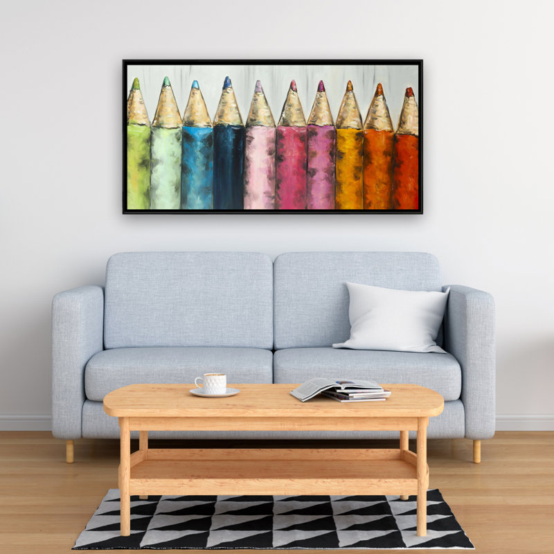 Colouring Pencils Print On Canvas