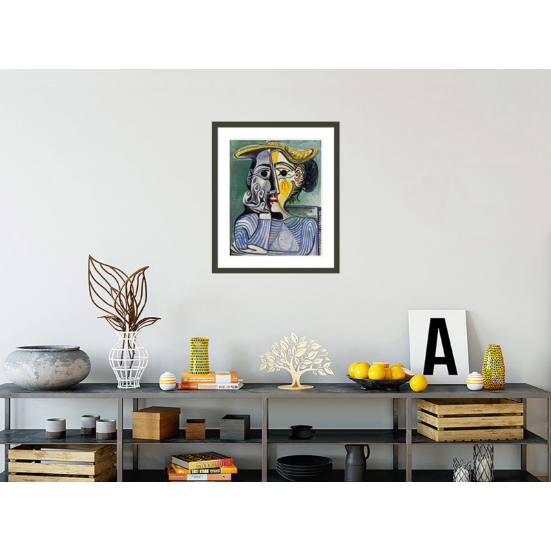 Femme au chignon et au chapeau par Pablo Picasso, H 28,01 po x l 23,5 po