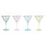 Rainbow Handmade Martini Glass