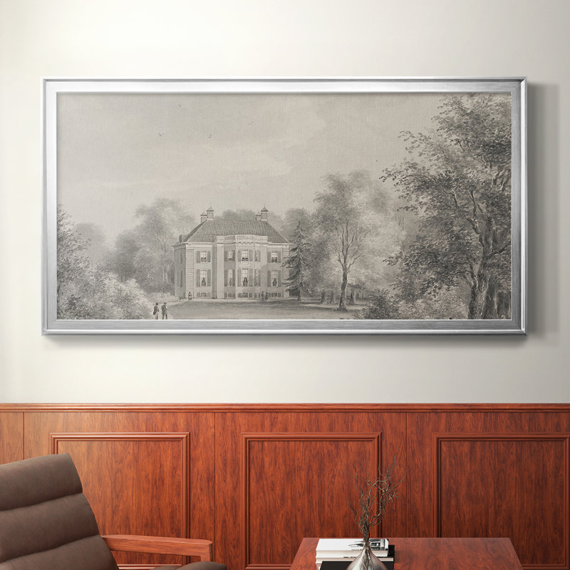 Art mural sur toile rétro Vintage, Ouverture 20 x 40 (extérieur 23 x 43), Toile avec cadre, Argent