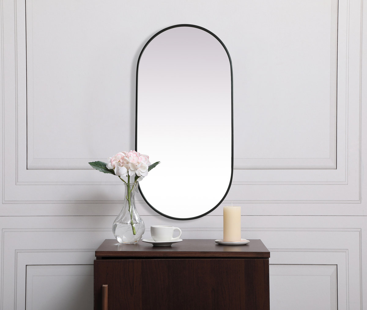 Elington Accent Mirror, Black, 48"  x 24" 
