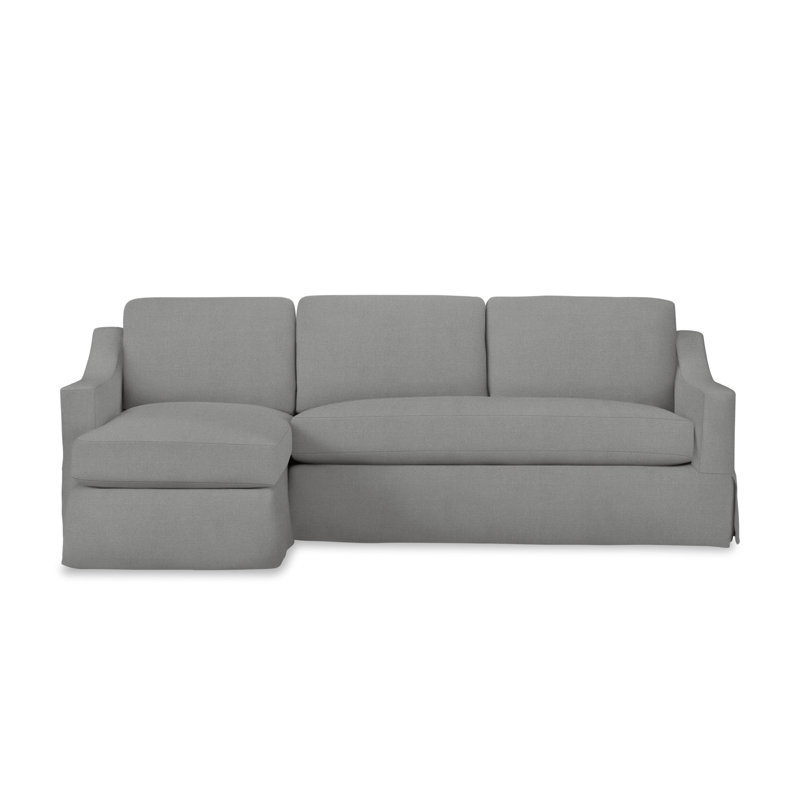 Canapé modulaire 2 pièces Cranbrook, Toile gris clair Bayou, Accoudoir à gauche (vu de face)
