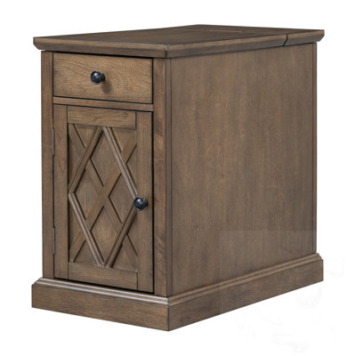 End Table With USB Ports And Storage