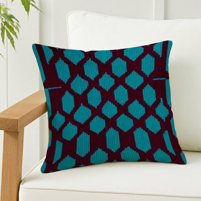 Coussin décoratif intérieur et extérieur beige Trellis