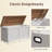39.4" Farmhouse Storage Bench with 2 Safety Hinges, Wooden Storage Chest for Entryway, Bedroom, Living Room-2312618