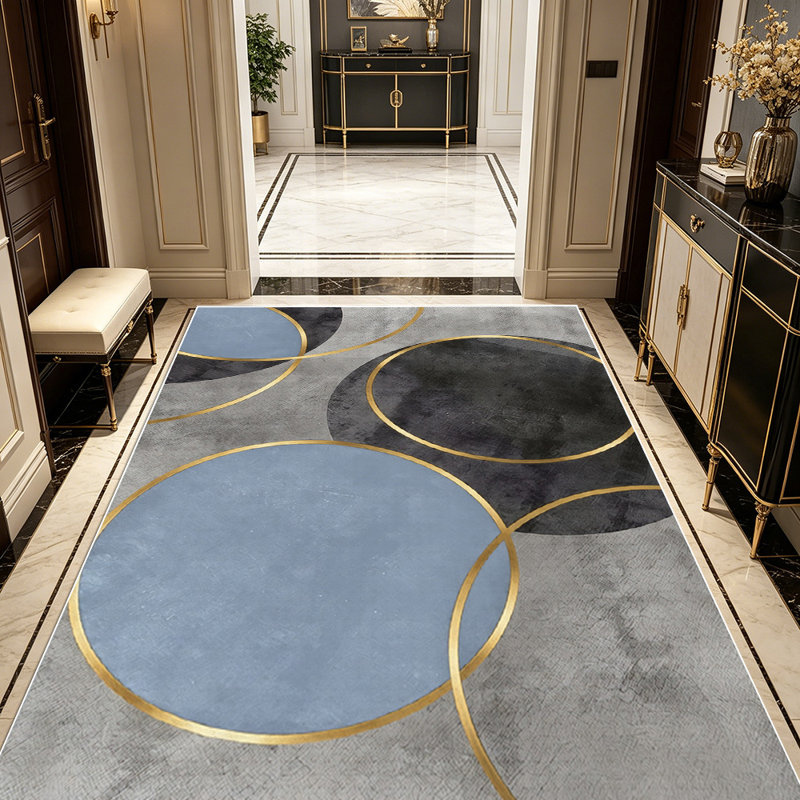 Light luxury geometric art carpet, soft and easy to clean, suitable for living room, bedroom, dining room, office and other indoor spaces