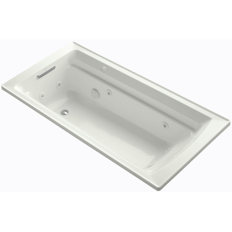 Archer 72" x 36" Drop in Whirpool Acrylic Bathtub, Dune