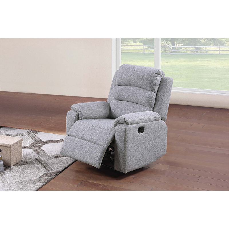 Fauteuil inclinable manuel moderne de style moderne avec siège et dossier rembourrés en os véritable 1 pièce