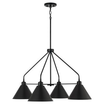 Alden 4 - Light Dimmable Cone Chandelier