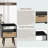 Modern Nightstand Rattan Drawer Solid Wood Legs (Set of 2)-170050280
