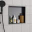 Niche de douche en acier inoxydable 15 po x 15 po, noir bronze-2140180279-2140180278