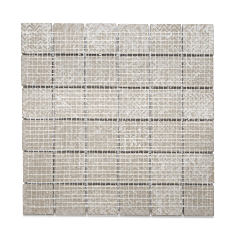 Carreau de mosaïque en porcelaine mate pour plancher et mur 2 po x 2 po Monolithe, Blanc
