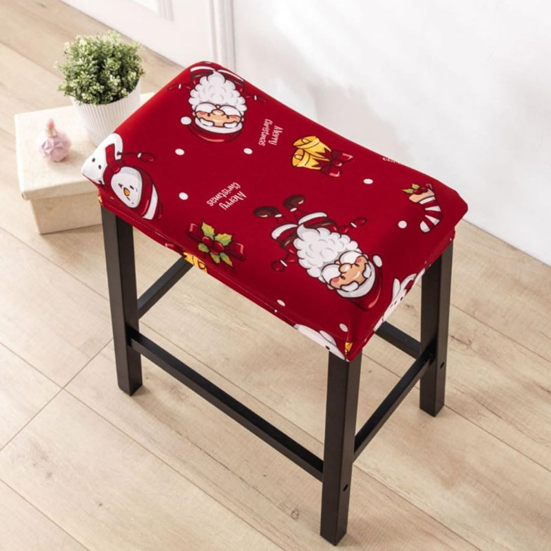 Bar Stool Cover Rectangle Set Of 4 Printed Stretch Counter Height Bar Stools Slipcovers Saddle Stool Slipcover Bench Seat Protector Backless Bar Stools Covers For Kitchen Counter